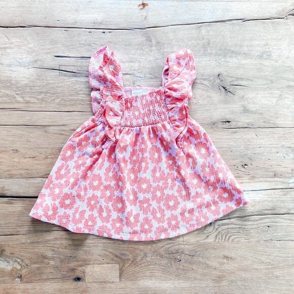 Zara Floral Ruffle Dress, Size 9-12M - Picture 1 of 4